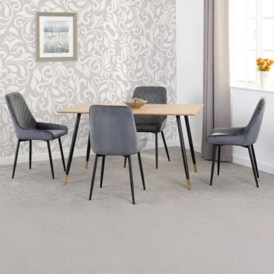 Dunelm Hamilton & Avery 4 Seater Dining Table with 4 Dining Chairs