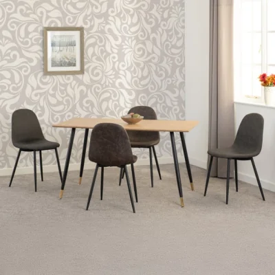 Dunelm Hamilton & Athens 4 Seater Dining Table with 4 Dining Chairs