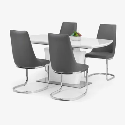 Dunelm Como Extending Dining Set Grey