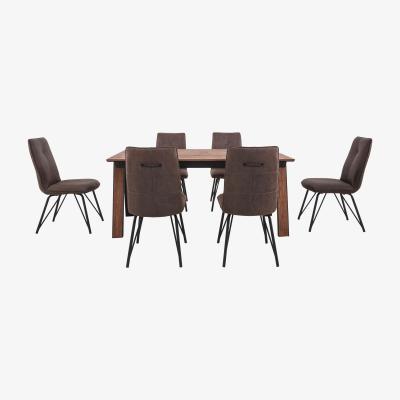 Furniture Village Habufa - Austin Extending Dining Table and 6 Chairs - 230-cm - Brown