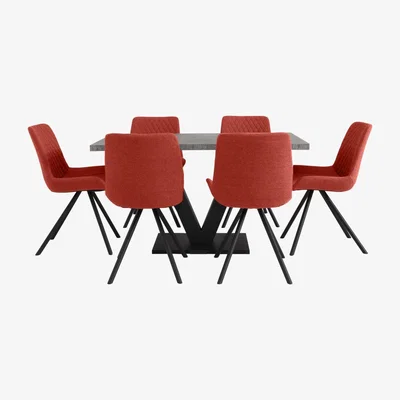 Furniture Village Rocket Dining Table and 6 Chairs Dining Set