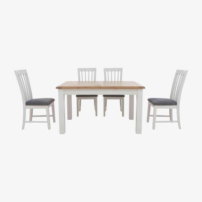 Furniture Village Furnitureland - Hamilton Rectangular Extending Dining Table and 4 Wooden Chairs