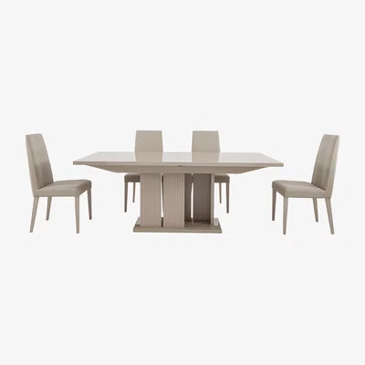 Furniture Village ALF - Livia Extending Dining Table and 4 Dining Chairs - 160-cm