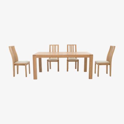 Furniture Village Ercol - Bosco Medium Extending Table and 4 Slatted Chairs - Brown
