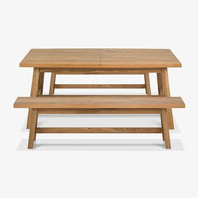 Furniture Village Stratford Small Extending Dining Table with 2 Benches