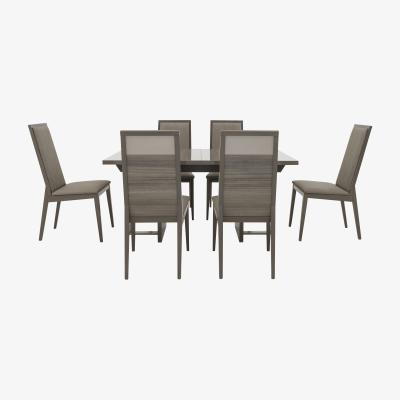 Furniture Village ALF - Movado Extending Dining Table and 6 Dining Chairs - 210-cm - Grey