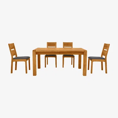 Furniture Village Bakerloo Large Extending Table and 4 Chairs Dining Set