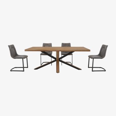 Furniture Village Habufa - Detroit Starburst Leg Table and 4 Panay Chairs