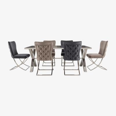 Furniture Village Vanquish Large Dining Table and 6 Chairs