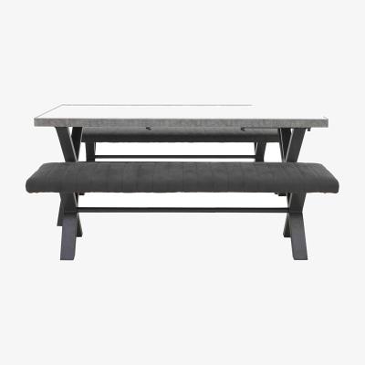 Furniture Village Moon Dining Table and 2 Benches Set - 190-cm