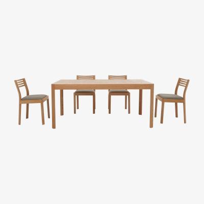 Furniture Village Ercol - Ella Medium Extending Dining Table and 4 Dining Chairs - Brown