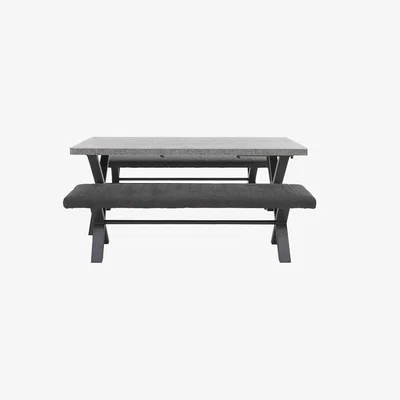 Furniture Village Moon Dining Table and 2 Dining Benches Dining Set - 150-cm
