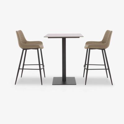 Furniture Village Ion Table with 2 Bar Stools - Light Brown