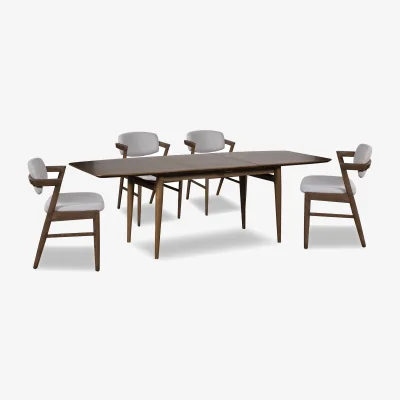 Furniture Village G Plan - Marlow Extending Dining Table with 4 Dining Arm Chairs