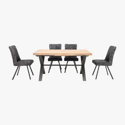Furniture Village Earth Small Dining Table and 4 Dining Chairs