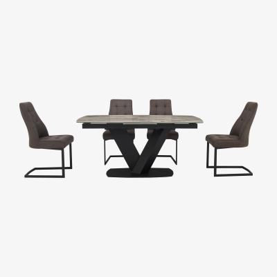 Furniture Village Merlin Extending Dining Table and 4 Chairs - Grey