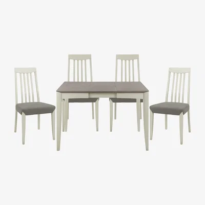 Furniture Village Skye Small Table and 4 Tall Chairs - Grey