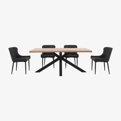 Furniture Village Osaka Dining Table and 4 Chairs - Grey