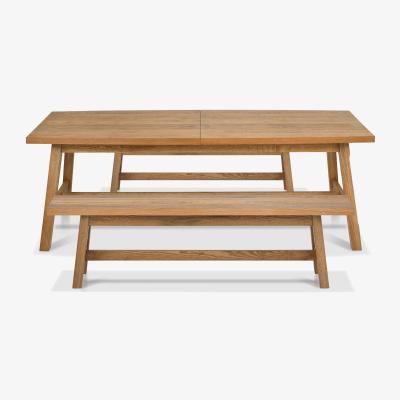 Furniture Village Stratford Large Extending Dining Table With 2 Small Benches