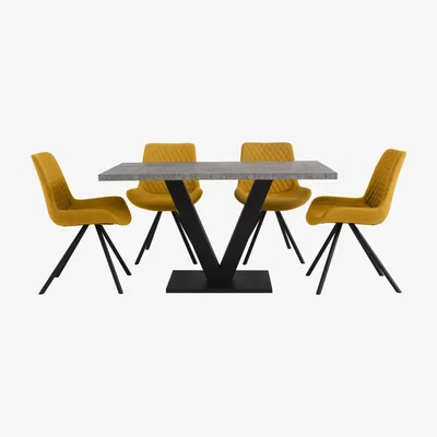 Furniture Village Rocket Dining Table and 4 Chairs Dining Set