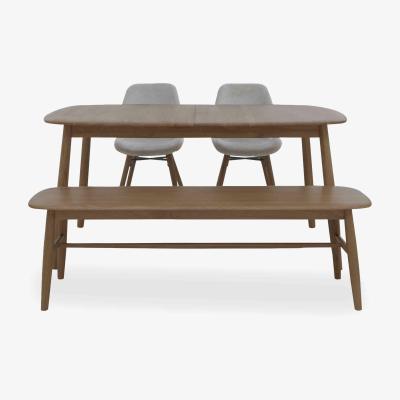 Furniture Village Stockholm Extending Dining Table with 2 Upholstered Chairs and a Bench