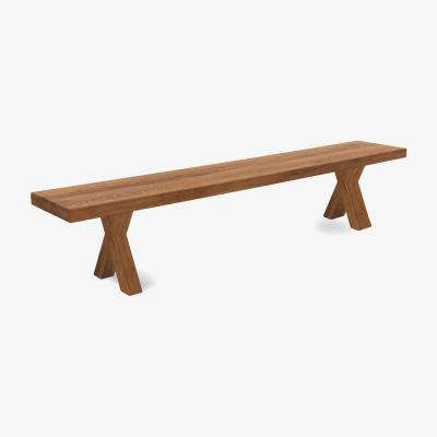Furniture Village Bodahl - Njord Dining Bench with Wood X-Shaped Legs - 200-cm - Oiled