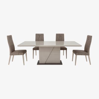 Furniture Village ALF - Alpine Dining Table and 4 Dining Chairs - Beige
