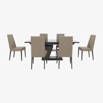 Furniture Village ALF - Trillo Dining Table and 6 Chairs - 250-cm - Brown