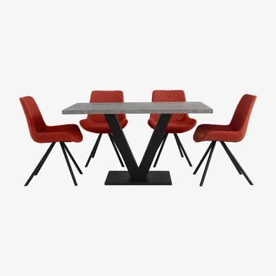 Furniture Village Rocket Dining Table and 4 Chairs Dining Set