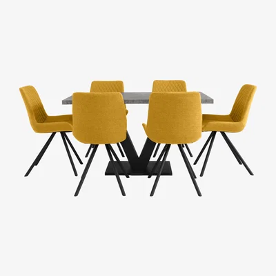 Furniture Village Rocket Dining Table and 6 Chairs Dining Set