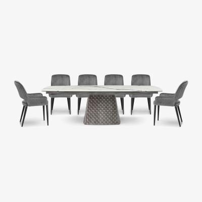 Furniture Village Basque Extending Dining Table with 6 Chairs - 150-cm