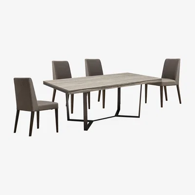 Furniture Village ALF - Franco Large Extending Dining Table and 4 Chairs
