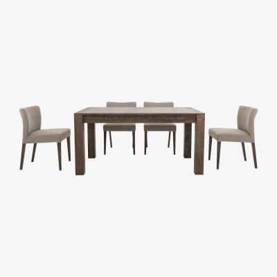Furniture Village Havana Medium Table and 4 Fabric Chairs - Grey