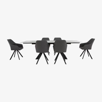 Furniture Village Chamonix Extending Dining Table and 6 Chairs - White