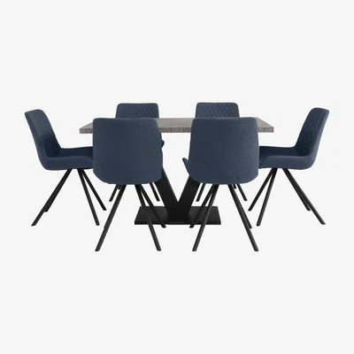 Furniture Village Rocket Dining Table and 6 Chairs Dining Set