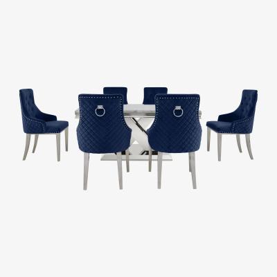 Furniture Village Dolce Small Dining Table and 6 Button Back Chairs