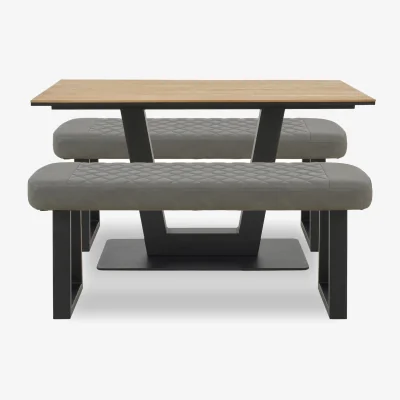 Furniture Village Venus Dining Table and 2 Low Benches