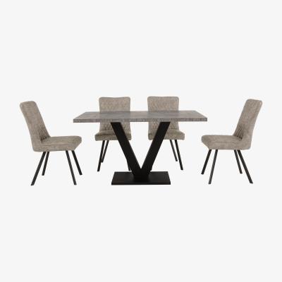 Furniture Village Rocket Dining Table and 4 Earth Chairs Dining Set