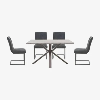Furniture Village Moon Compact Dining Table and 4 Cantilever Chairs