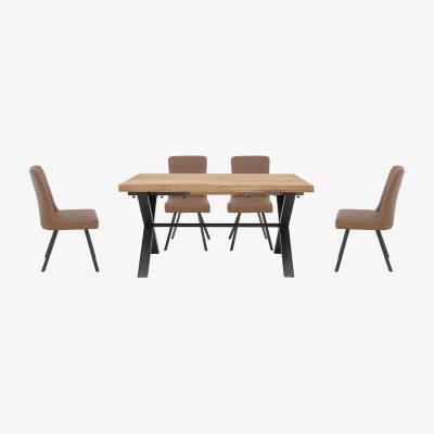 Furniture Village Earth Small Straight Edge Dining Table and 4 Chairs