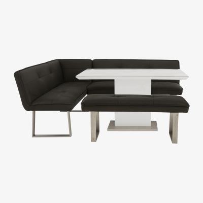 Furniture Village Central Park Dining Table, Left Hand Facing Corner Bench and Standard Bench Set
