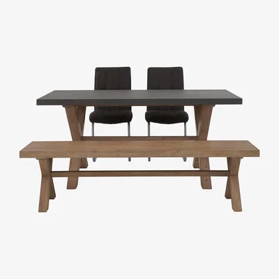 Furniture Village Fusion Small Table, 2 Chairs and Dining Bench Set