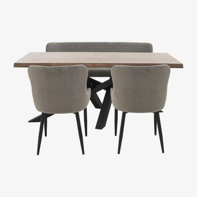 Furniture Village Sapporo Table, 2 Chairs and Bench Dining Set - Grey