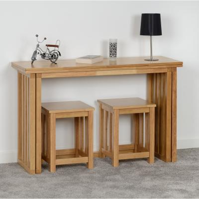 Furniture123 Richmond Foldaway Dining Set Oak Effect