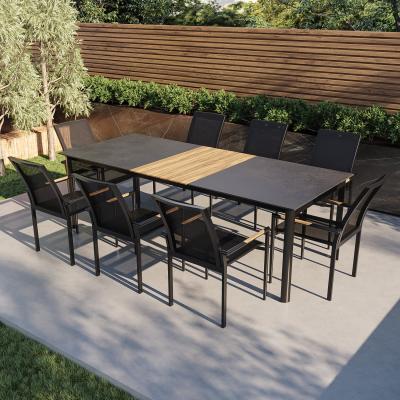 Furniture123 8 Seater Aluminum Extendable Dining Table with Matching Chairs - Aspen