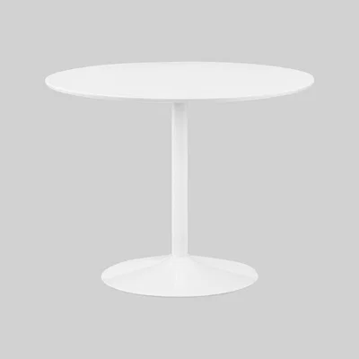 Furniture123 Round White Dining Table - Seats 4 - Julian Bowen Blanco