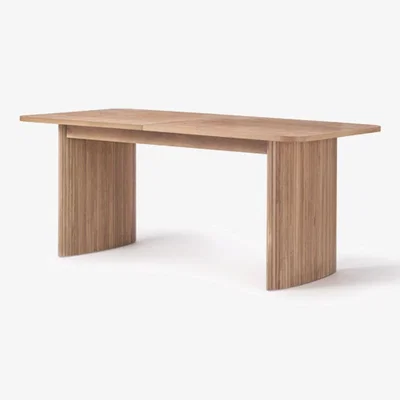 Furniture123 Large Light Oak Extendable Dining Table Set with 6 Khaki Green Velvet Dining Chairs - Jarel