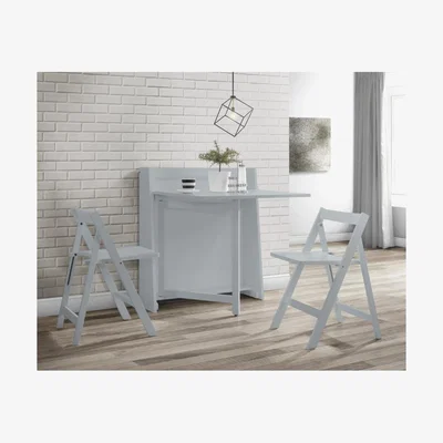 Furniture123 Julian Bowen Helsinki Compact Folding Light Grey Dining Set