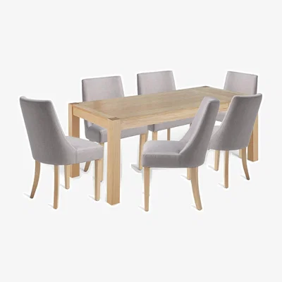 Habitat Habitat Alston Wood Extending Dining Table & 6 Alec Chairs