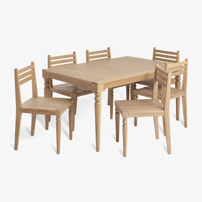 Habitat Habitat Barnwell Oak Dining Table & 6 Natural Chairs